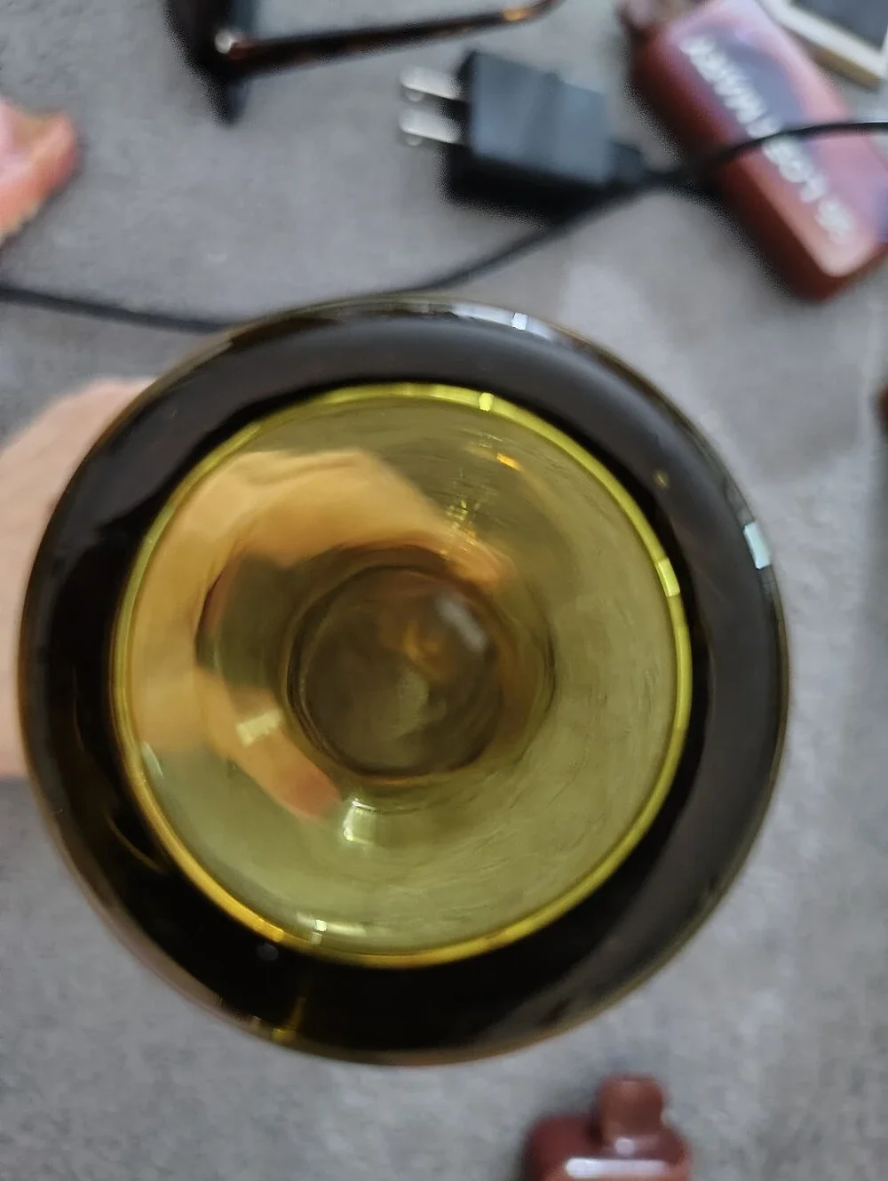 Vintage Bohemian Venetian Amber Glass Bud Vase